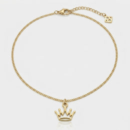 Crown Charm Necklace & Bracelet