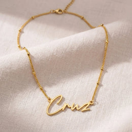 Cruz Name Necklace | 18ct Gold, Silver & Vermeil | Ready to Ship