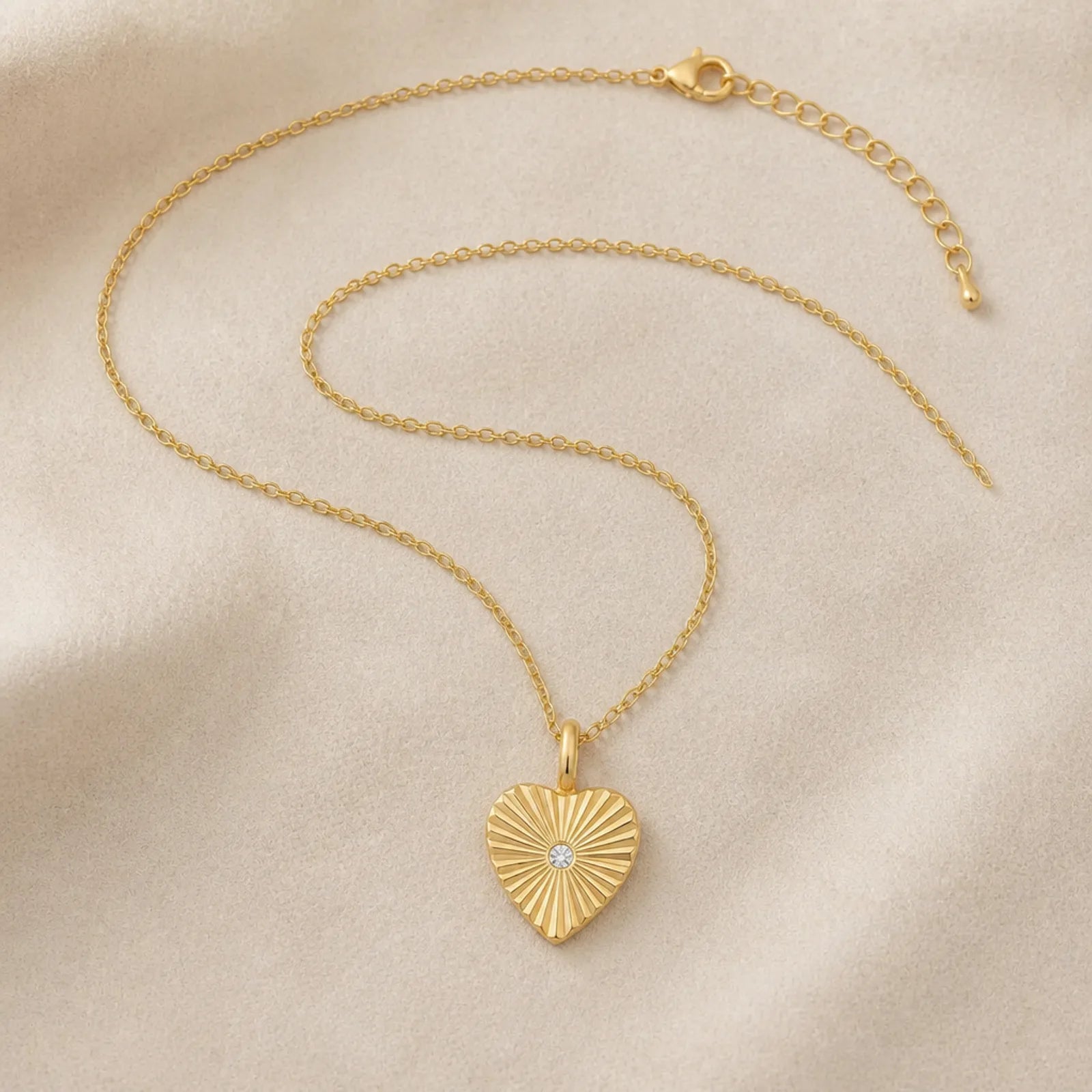 Crystal Cut Heart Necklace