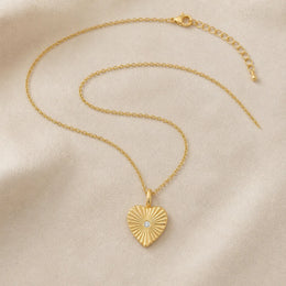 Crystal Cut Heart Necklace