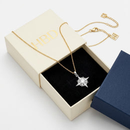 Cubic Zirconia Star Charm Necklace & Bracelet