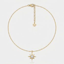 Cubic Zirconia Star Charm Necklace & Bracelet