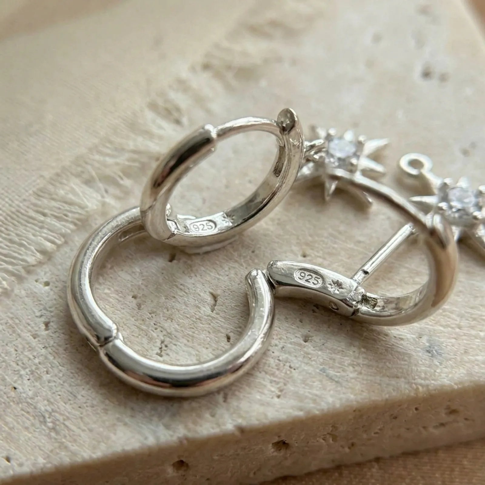 Star Huggie Hoop Earrings