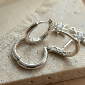 Star Huggie Hoop Earrings