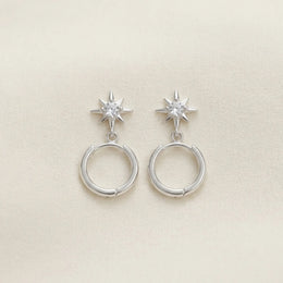 Star Huggie Hoop Earrings