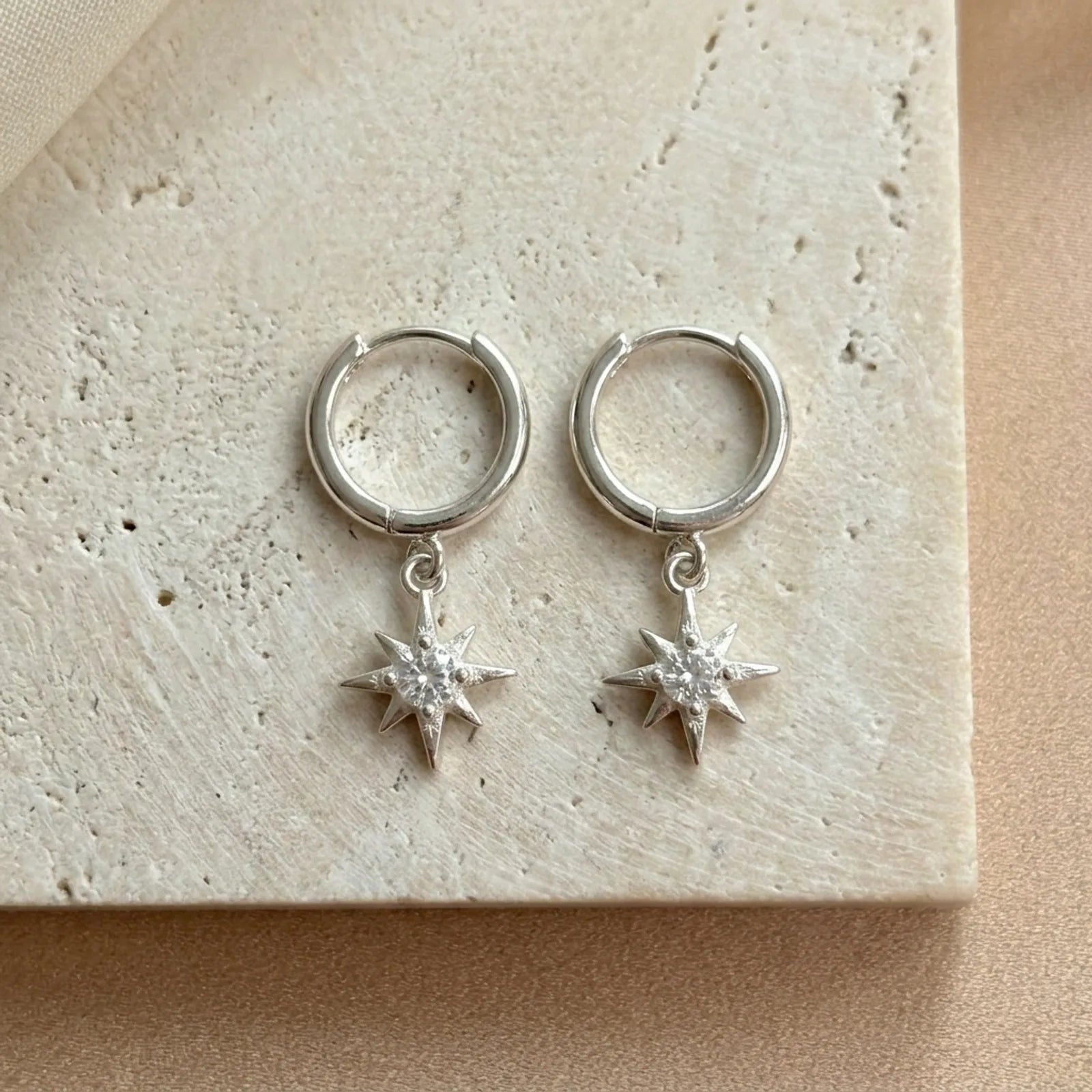 Star Huggie Hoop Earrings