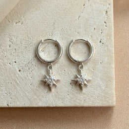 Star Huggie Hoop Earrings