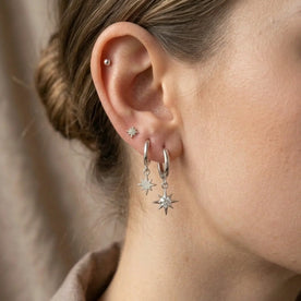 Star Huggie Hoop Earrings
