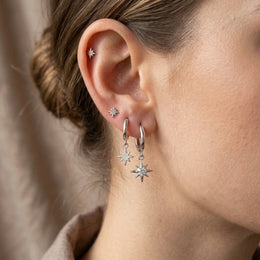 Star Huggie Hoop Earrings