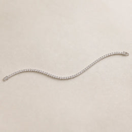 White Cubic Zirconia Tennis Bracelet in 925 Sterling Silver