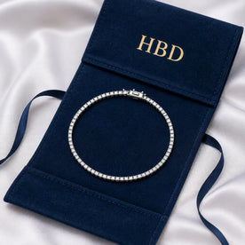White Cubic Zirconia Tennis Bracelet in 925 Sterling Silver