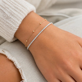 White Cubic Zirconia Tennis Bracelet in 925 Sterling Silver