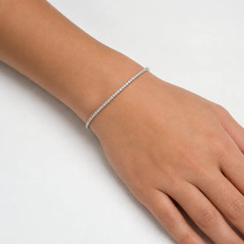 White Cubic Zirconia Tennis Bracelet in 925 Sterling Silver