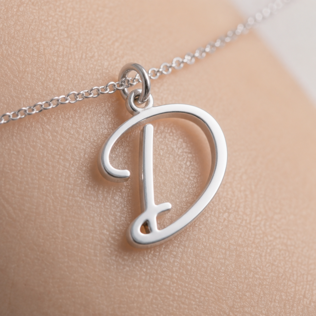 D Bracelet | Initial & Letter D Charm, Gold & Silver
