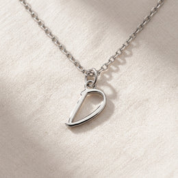 D Necklace | Initial & Letter D Pendant, Gold & Silver