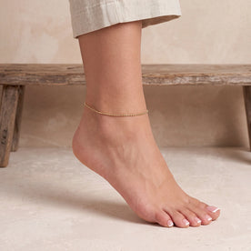 Dainty Chain Anklet | Fine Gold or Silver | HBD