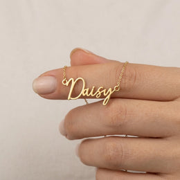 Daisy Name Necklace | 18ct Gold, Silver & Vermeil | Ready to Ship