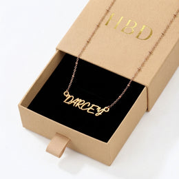 Darcey Name Necklace | 18ct Gold, Silver & Vermeil | Ready to Ship