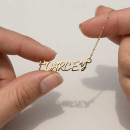 Darcey Name Necklace | 18ct Gold, Silver & Vermeil | Ready to Ship