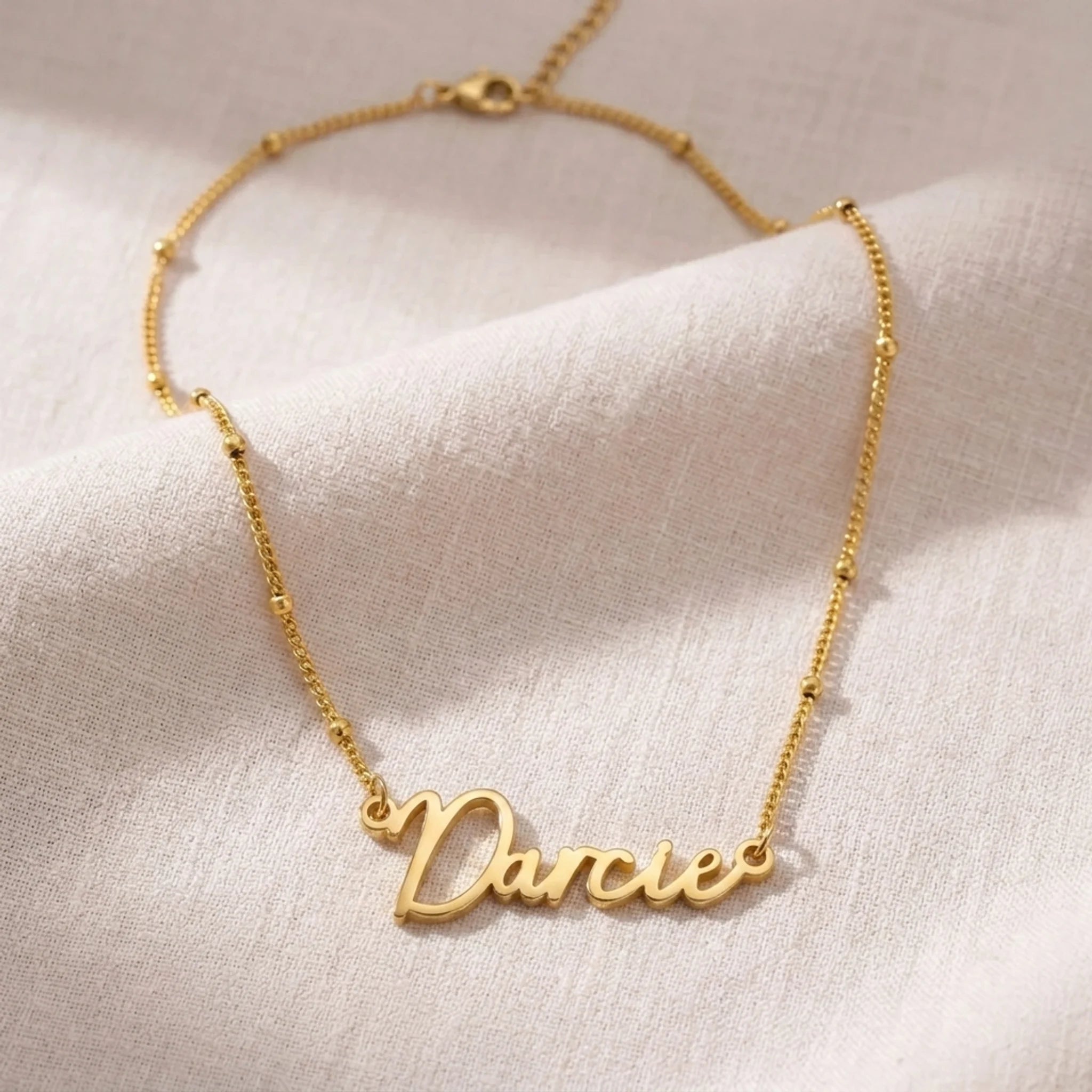Darcie Name Necklace | 18ct Gold, Silver & Vermeil | Ready to Ship