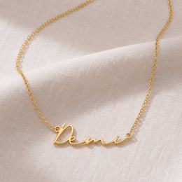 Demi Name Necklace | 18ct Gold, Silver & Vermeil | Ready to Ship