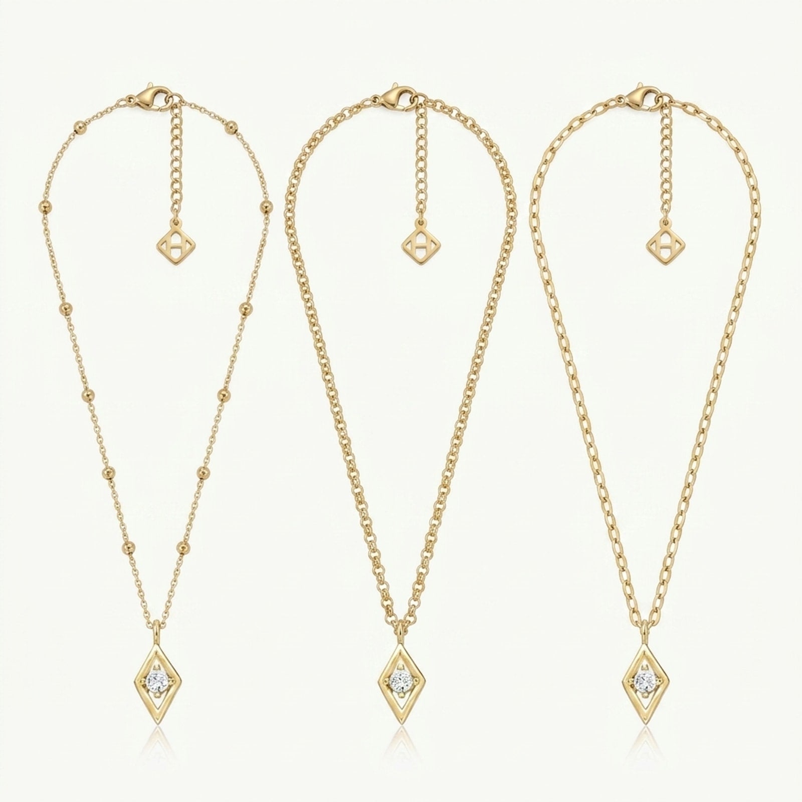 Diamond Charm Necklace & Bracelet