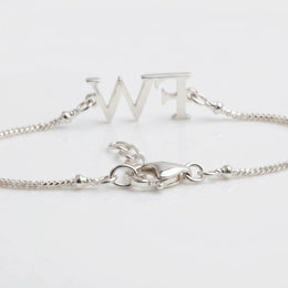 Initials Bracelet in 18K Gold or Sterling Silver in 3 Bracelet Styles