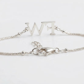 Initials Bracelet in 18K Gold or Sterling Silver in 3 Bracelet Styles