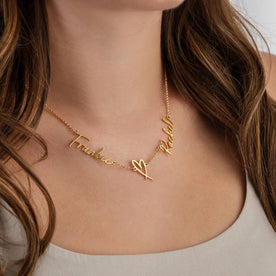 Personalised Double Name Heart Necklace | HBD Jewellery