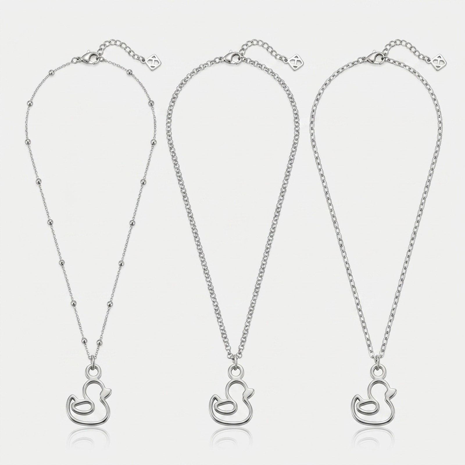 Duck Charm Necklace & Bracelet