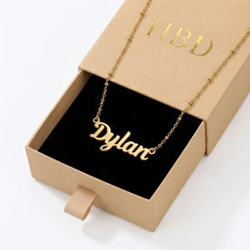 Dylan Name Necklace | 18ct Gold, Silver & Vermeil | Ready to Ship