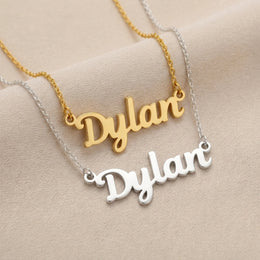 Dylan Name Necklace | 18ct Gold, Silver & Vermeil | Ready to Ship