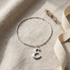 E Bracelet | Initial & Letter E Charm, Gold & Silver