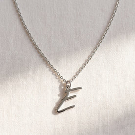 E Necklace | Initial & Letter E Pendant, Gold & Silver