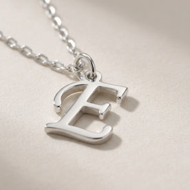 E Necklace | Initial & Letter E Pendant, Gold & Silver