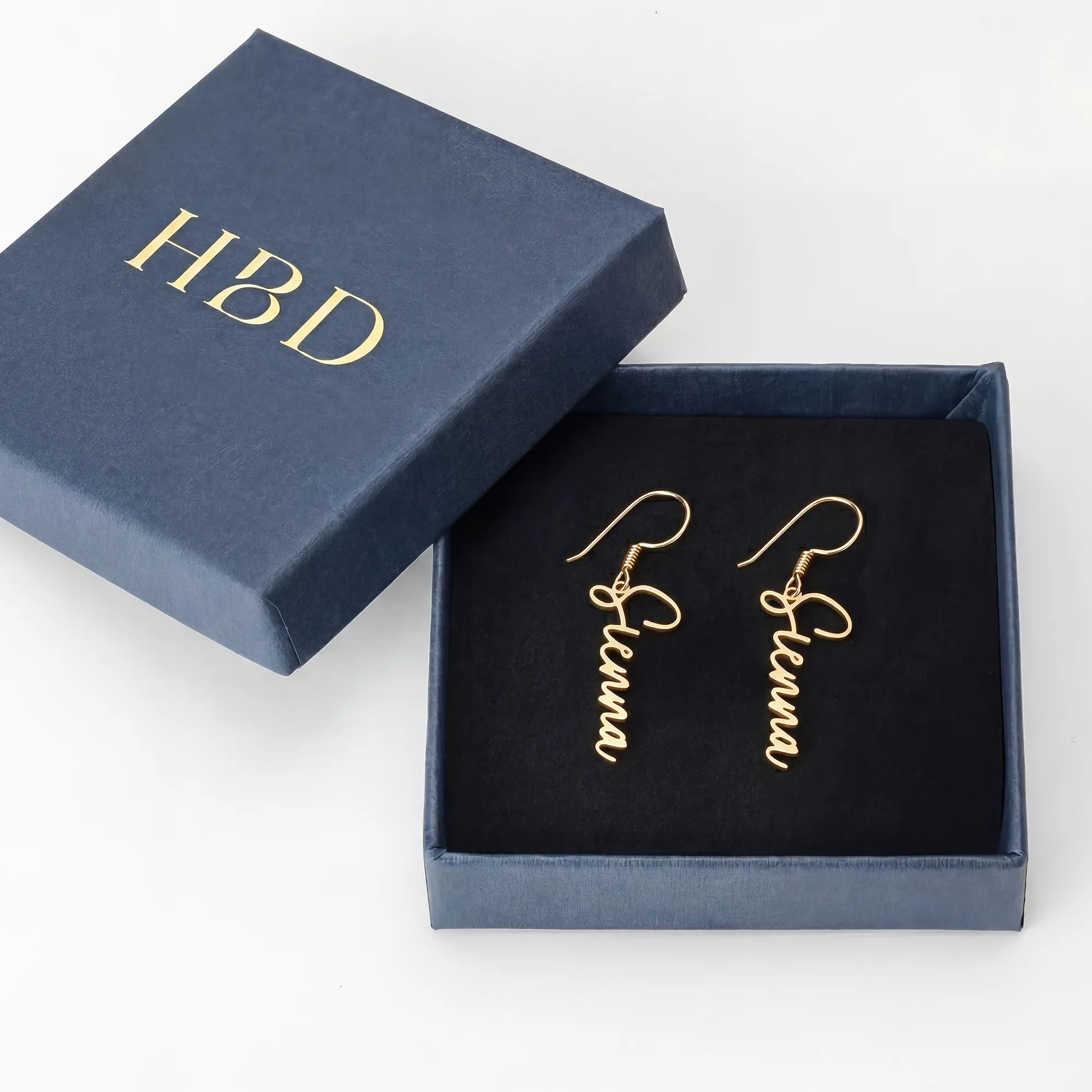 Earrings Personalised Name Earrings HBD Personalised Name or Custom Word Earrings in Gold & Silver