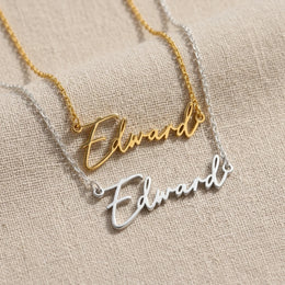 Edward Name Necklace | 18ct Gold, Silver & Vermeil | Ready to Ship