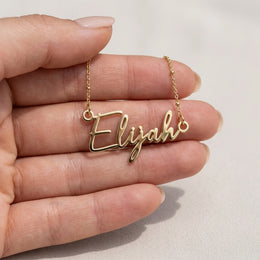 Elijah Name Necklace | 18ct Gold, Silver & Vermeil | Ready to Ship