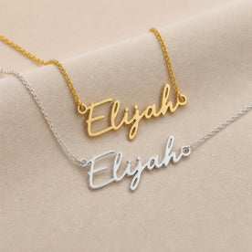 Elijah Name Necklace | 18ct Gold, Silver & Vermeil | Ready to Ship
