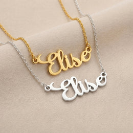 Elise Name Necklace | 18ct Gold, Silver & Vermeil | Ready to Ship