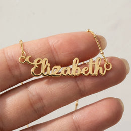 Elizabeth Name Necklace | 18ct Gold, Silver & Vermeil | Ready to Ship