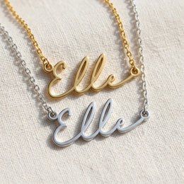 Elle Name Necklace | 18ct Gold, Silver & Vermeil | Ready to Ship