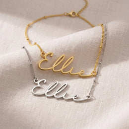 Ellie Name Necklace | 18ct Gold, Silver & Vermeil | Ready to Ship