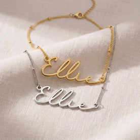 Ellie Name Necklace | 18ct Gold, Silver & Vermeil | Ready to Ship