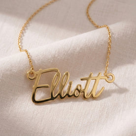 Elliott Name Necklace | 18ct Gold, Silver & Vermeil | Ready to Ship
