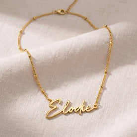 Elodie Name Necklace | 18ct Gold, Silver & Vermeil | Ready to Ship