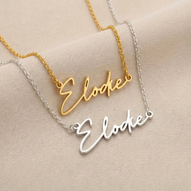 Elodie Name Necklace | 18ct Gold, Silver & Vermeil | Ready to Ship