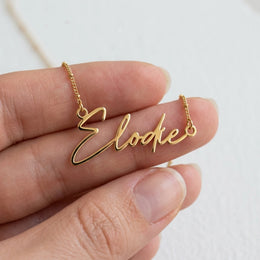 Elodie Name Necklace | 18ct Gold, Silver & Vermeil | Ready to Ship