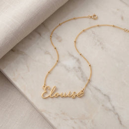Elouise Name Necklace | 18ct Gold, Silver & Vermeil | Ready to Ship