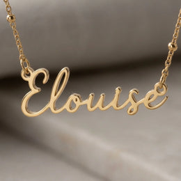 Elouise Name Necklace | 18ct Gold, Silver & Vermeil | Ready to Ship